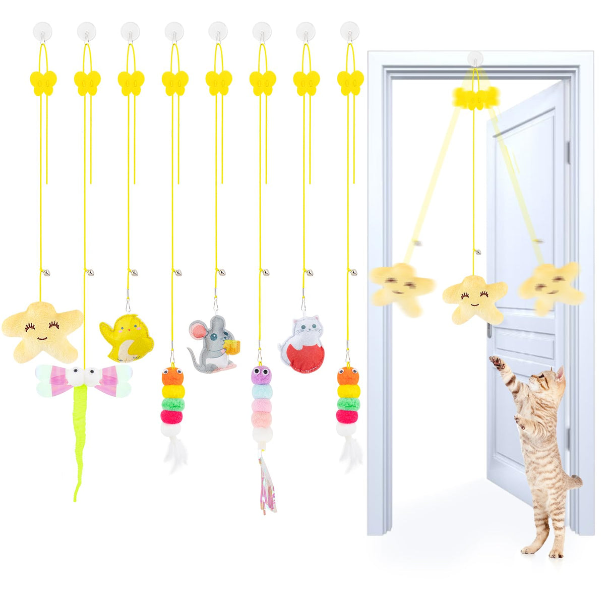 Cozy Pounce 8-Piece Interactive Cat Toy Set